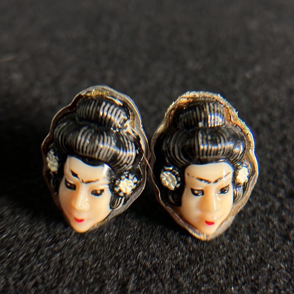 Selro Seleni Vintage Asian Face Cuff Links - Picture 13 of 14